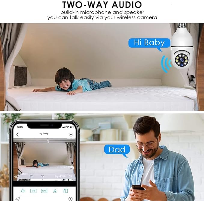 Light Bulb Camera- Stay Connected and Secure