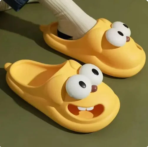 Big-Eyed Pup Slippers